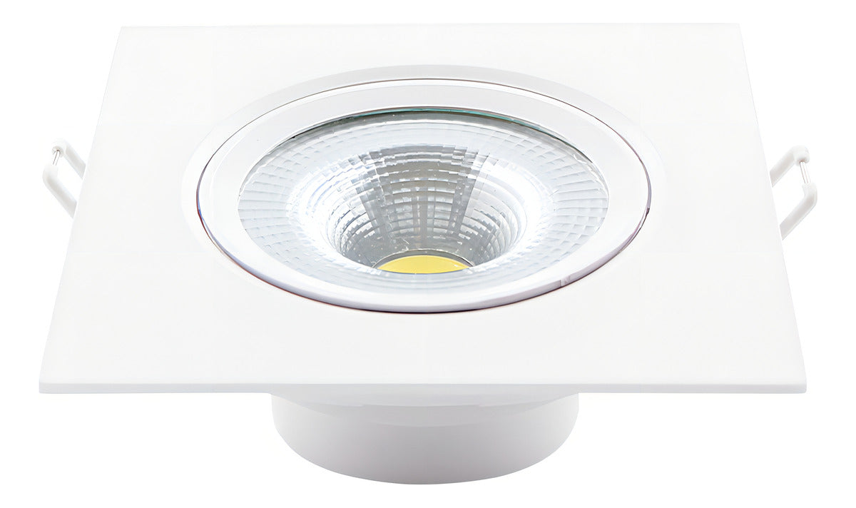 Spot Led Authentic Embutir 12w 3000k Branco Quente 14cm Bivolt Quadrado Branco Avant
