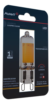 Lampada Led Halopin clear 4w 2400k Branco Quente 127v G9 Branco Deluxe