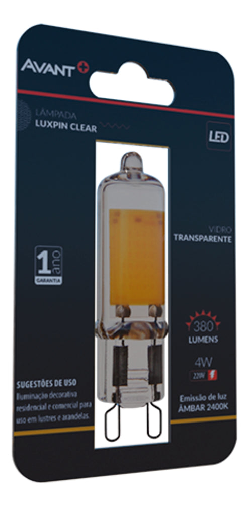 Lampada Led Halopin Clear 4w 2400k 220v G9 Branco Deluxe