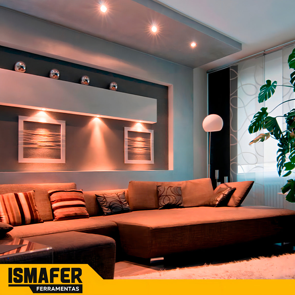 Lâmpada Led Ar70 4.8w 2700k Branco Quente GU10  IP20 Bivolt Branco Avant