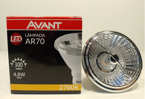 Lâmpada Led Ar70 4.8w 2700k Branco Quente GU10  IP20 Bivolt Branco Avant