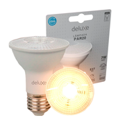Lâmpada Led Par20 7w 2700k Branco Quente E27 Bivolt Branco Deluxe
