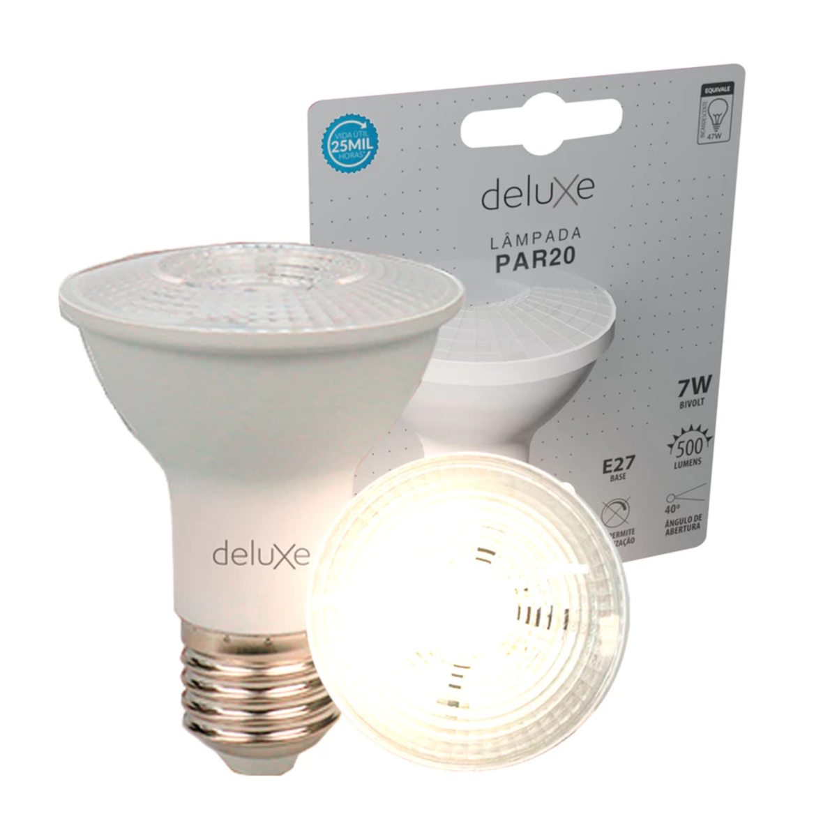 Lâmpada Led Par20 7w 4000k Branco Neutro E27 IP65 Bivolt Branco Avant