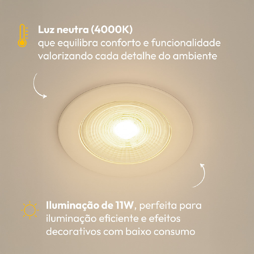 Lâmpada Led Par30 11w 4000k Branco Neutro E27 IP20 Bivolt Branco Avant