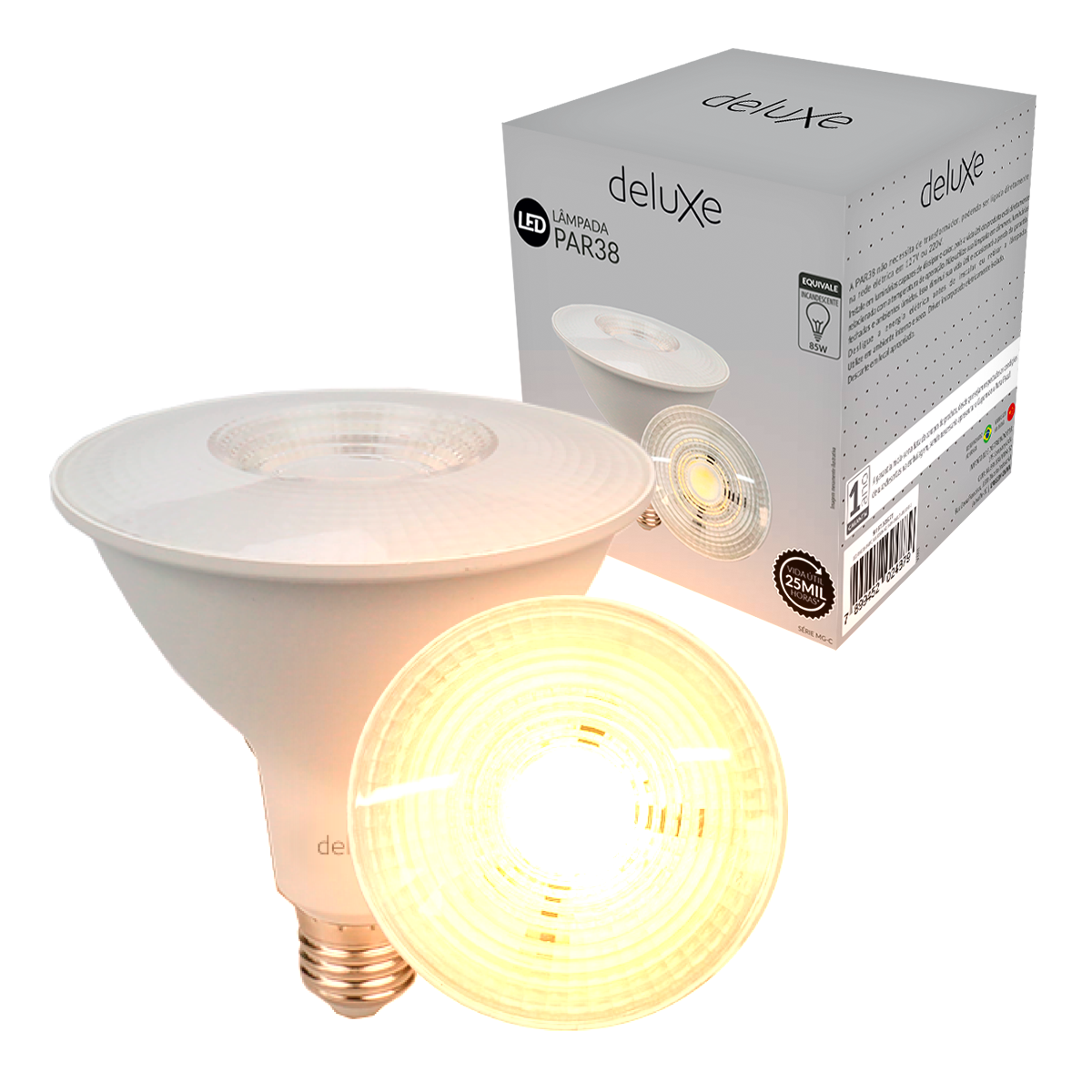 Lampada Led Par38 14w 2700k Branco Quente E27 Bivolt Branco Deluxe