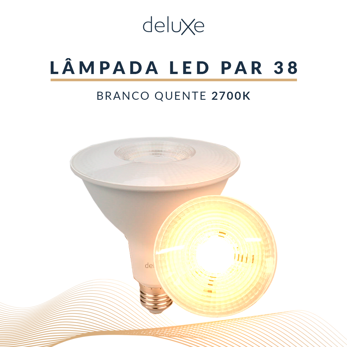 Lampada Led Par38 14w 2700k Branco Quente E27 Bivolt Branco Deluxe