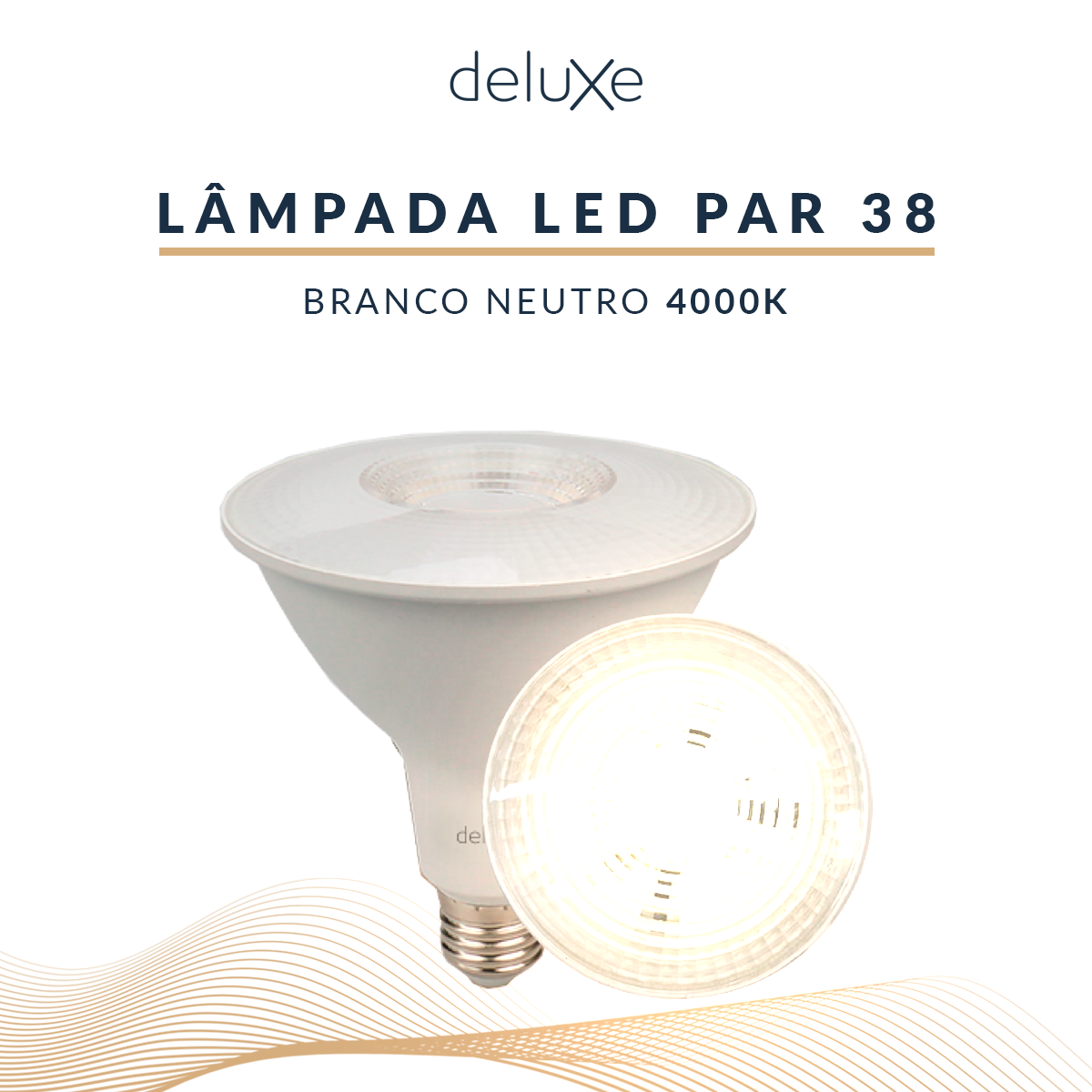 Lampada Led Par38 14w 4000k Branco Neutro E27 Bivolt Branco Deluxe