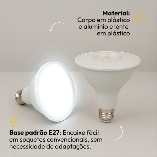 Lampada Led Par38 14w 6500k E27 110v/220v Mk Deluxe By Avant