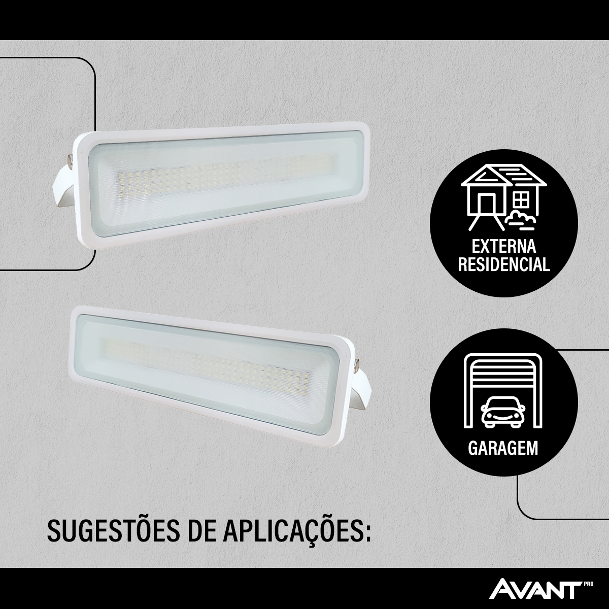 Refletor Led Facciata 20w 3000k Branco Quente Bivolt IP66 Branco Avant Pro