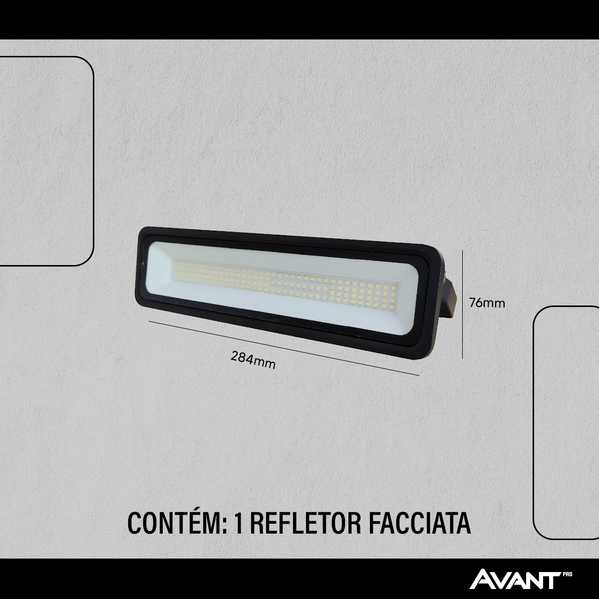 Refletor Led Facciata 20w 4000k Branco Neutro Bivolt IP66 Preto Avant Pro