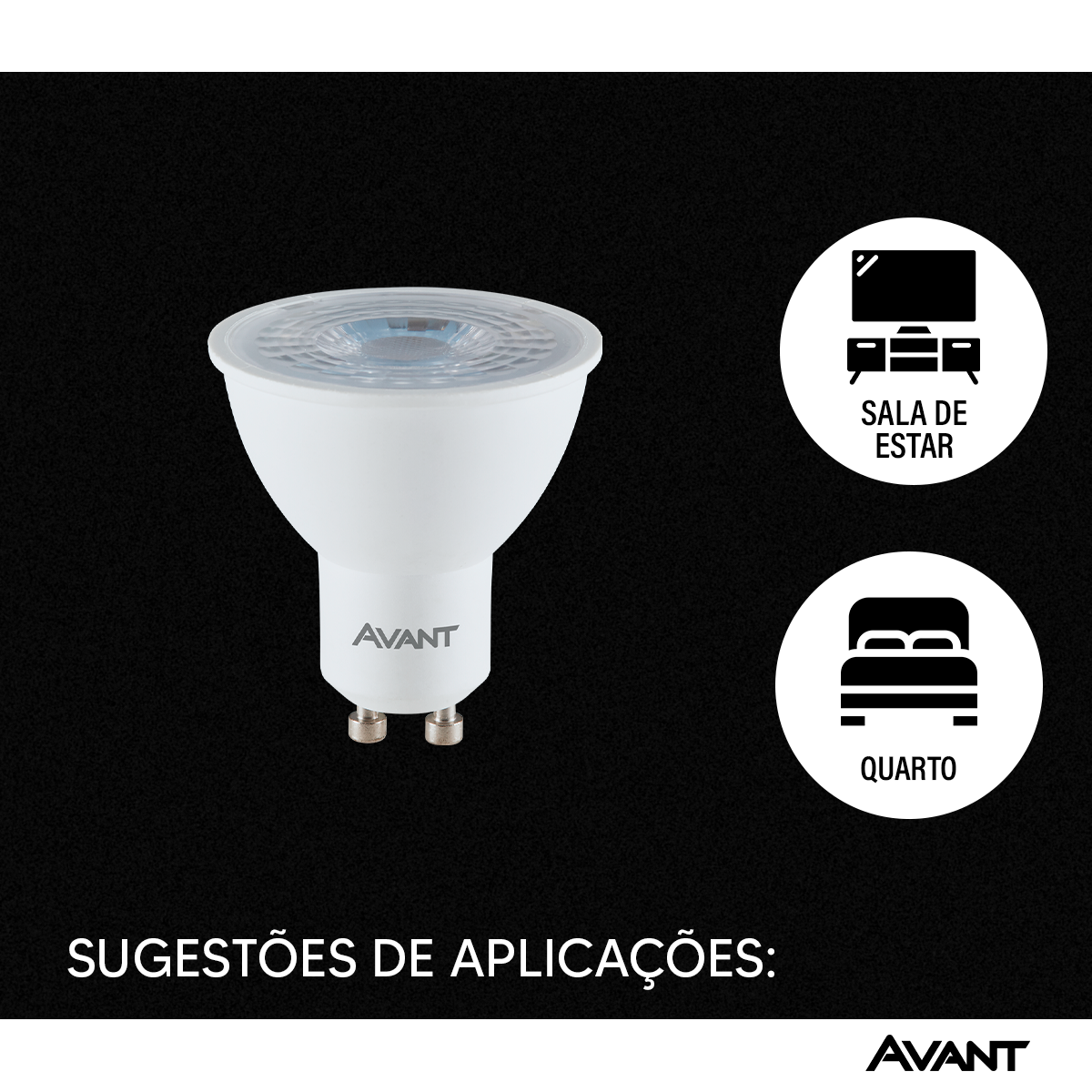 Lâmpada Led Dicróica MR11 4w 4000k Branco Neutro GU10 IP20 Bivolt Branco Avant