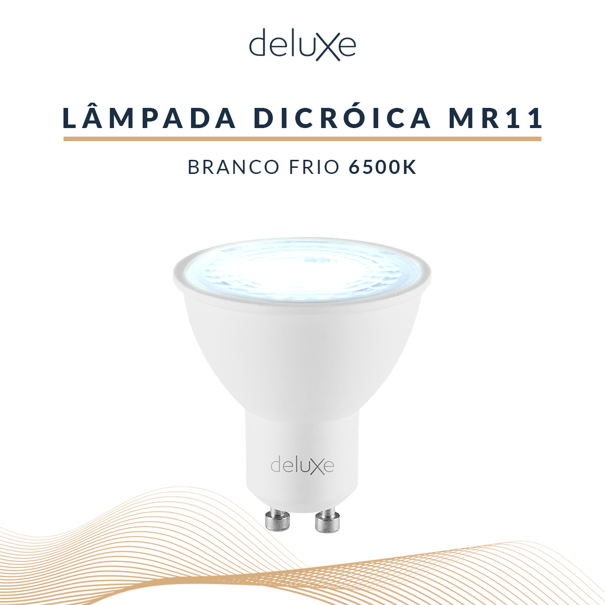 Lâmpada Led Dicróica MR16 8w 6500k Branco Frio GU10 IP20 Bivolt Branco Avant