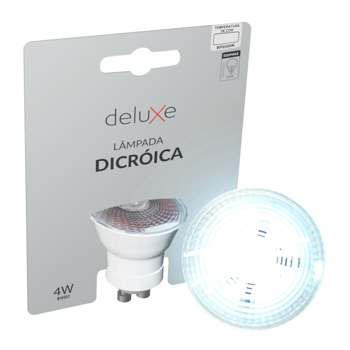Lâmpada Led Dicróica MR16 8w 6500k Branco Frio GU10 IP20 Bivolt Branco Avant