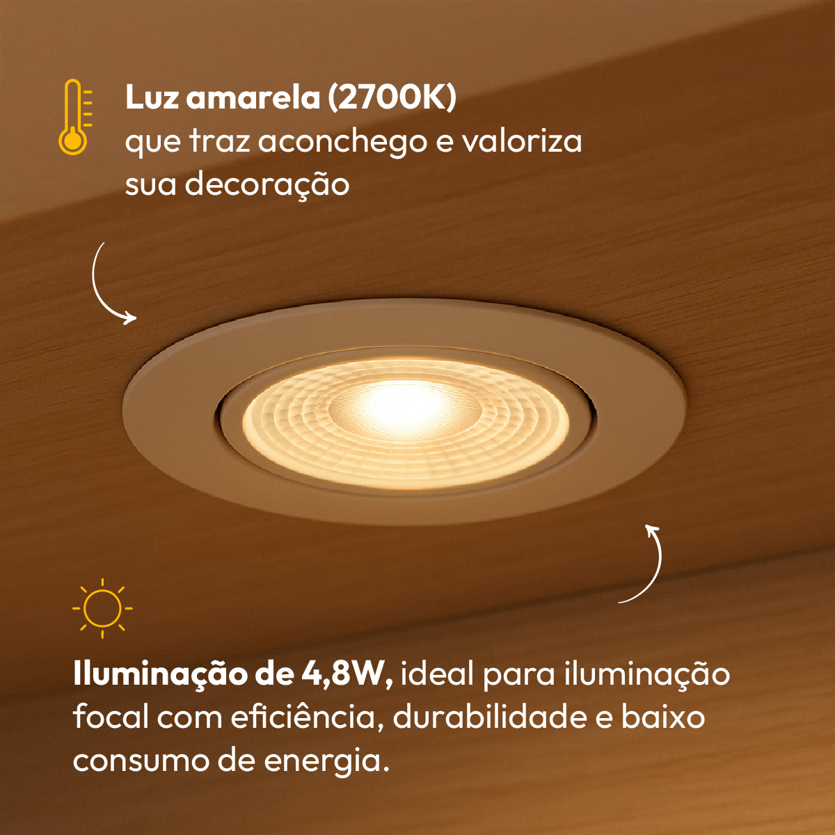 Lampada Led Dicróica Mr16 4,8w 3000k Branco Alut By Avant
