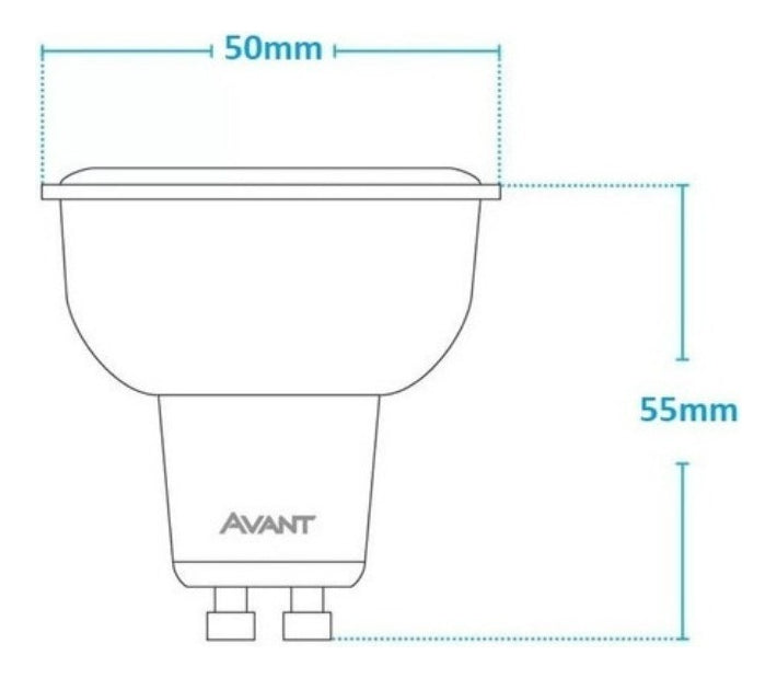 Lampada Led Dicróica MR16 4,8w 4000k Branco Neutro GU10 Bivolt Preto Deluxe