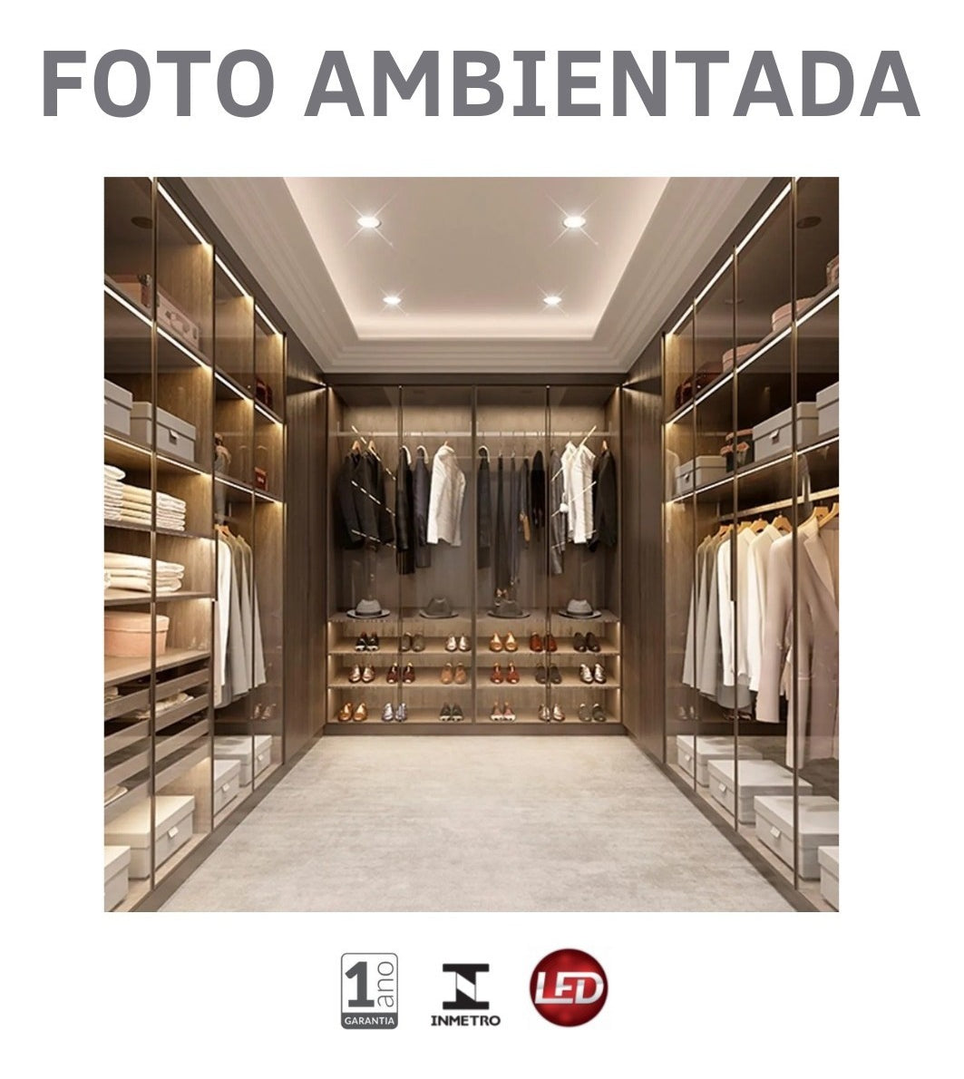 Lampada Led Dicróica MR16 4,8w 4000k Branco Neutro GU10 Bivolt Preto Deluxe