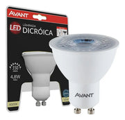 Lampada Led Dicróica MR16 4,8w 4000k Branco Neutro GU10 Bivolt Preto Deluxe