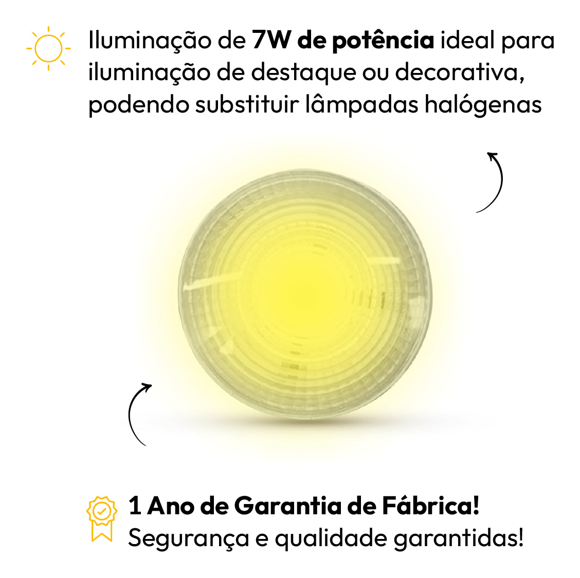 Lampada Led Par20 7w 3000k Branco Quente E27 Bivolt Branco Deluxe