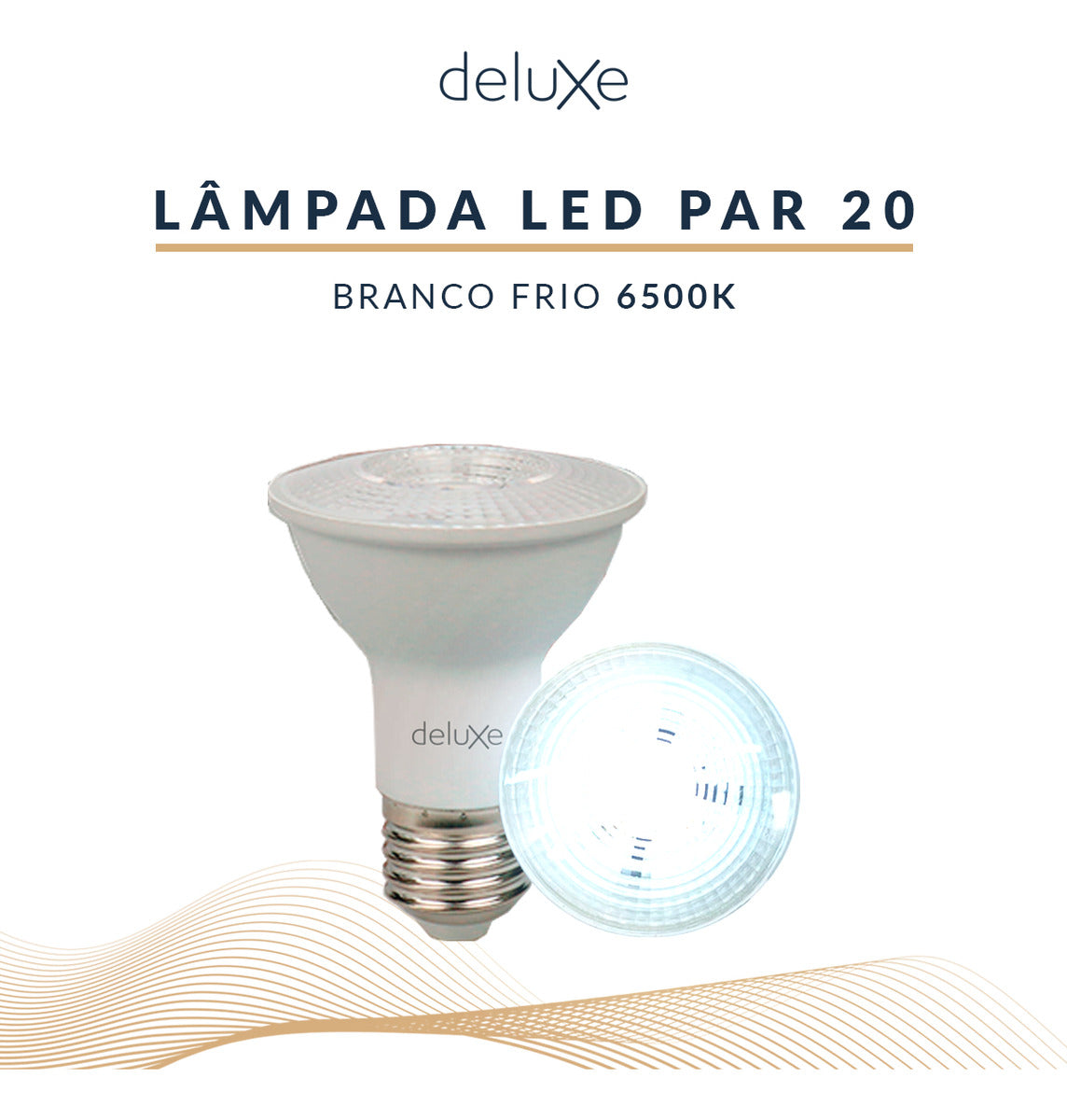 Lampada Led Par20 7w 6500k Branco Frio E27 110v/220v Bivolt Ip20 Branco Cod: 919091377 Deluxe By Avant