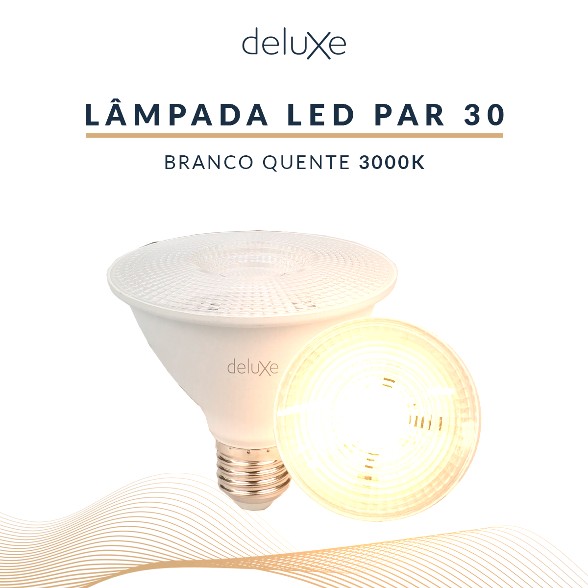 Lampada Led Par30 11w 3000k Branco Quente E27 110v/220v Branco Cod: 919100574 Deluxe By Avant