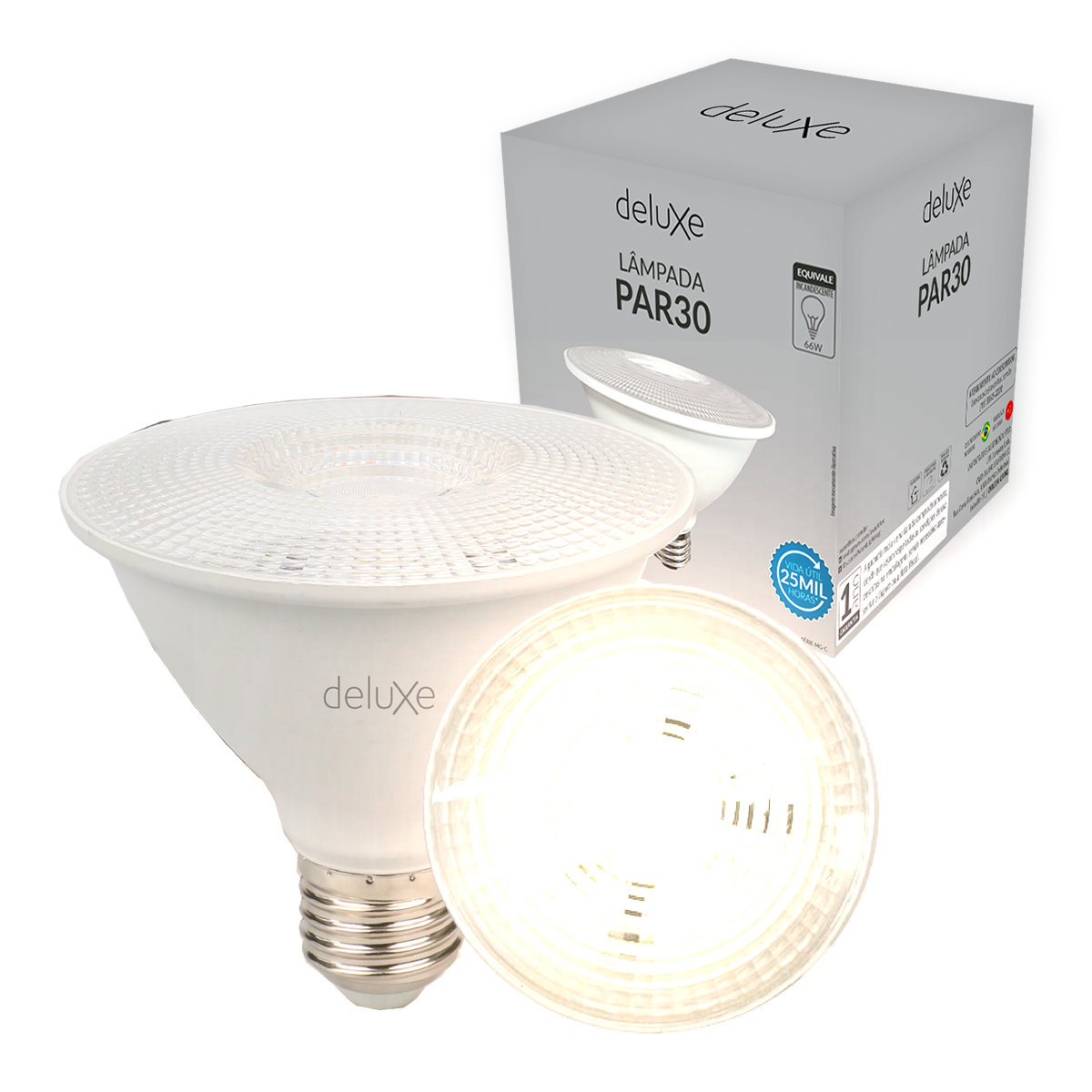 Lampada Led Par30 11w 4000k Branco Neutro E27 Bivolt Branco Deluxe