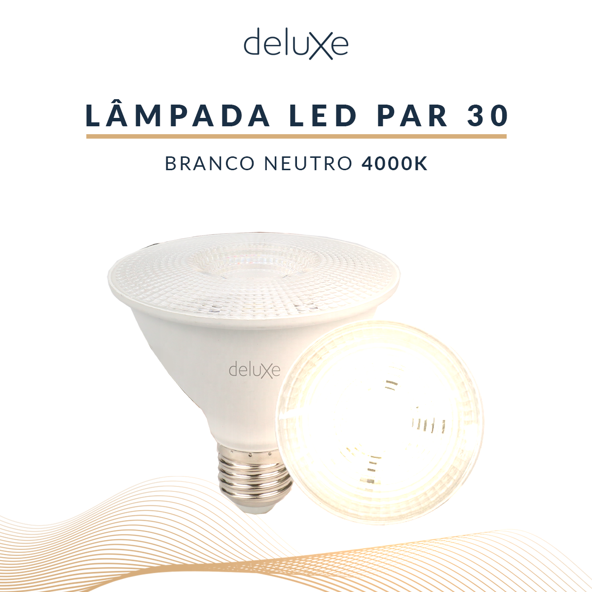 Lampada Led Par30 11w 4000k Branco Neutro E27 Bivolt Branco Deluxe