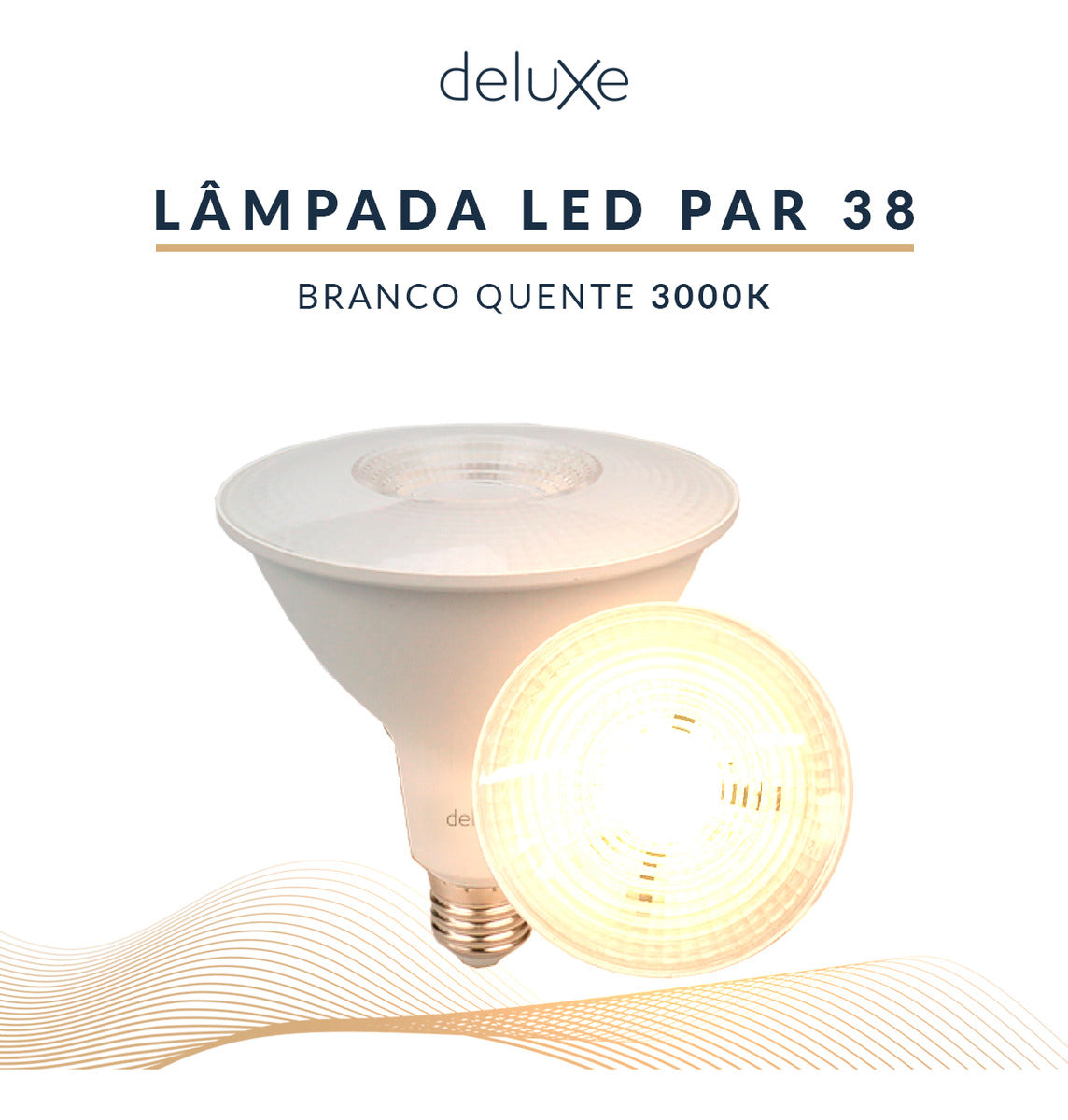 Lampada Led Par38 14w 3000k Branco Quente E27 Bivolt Branco Deluxe
