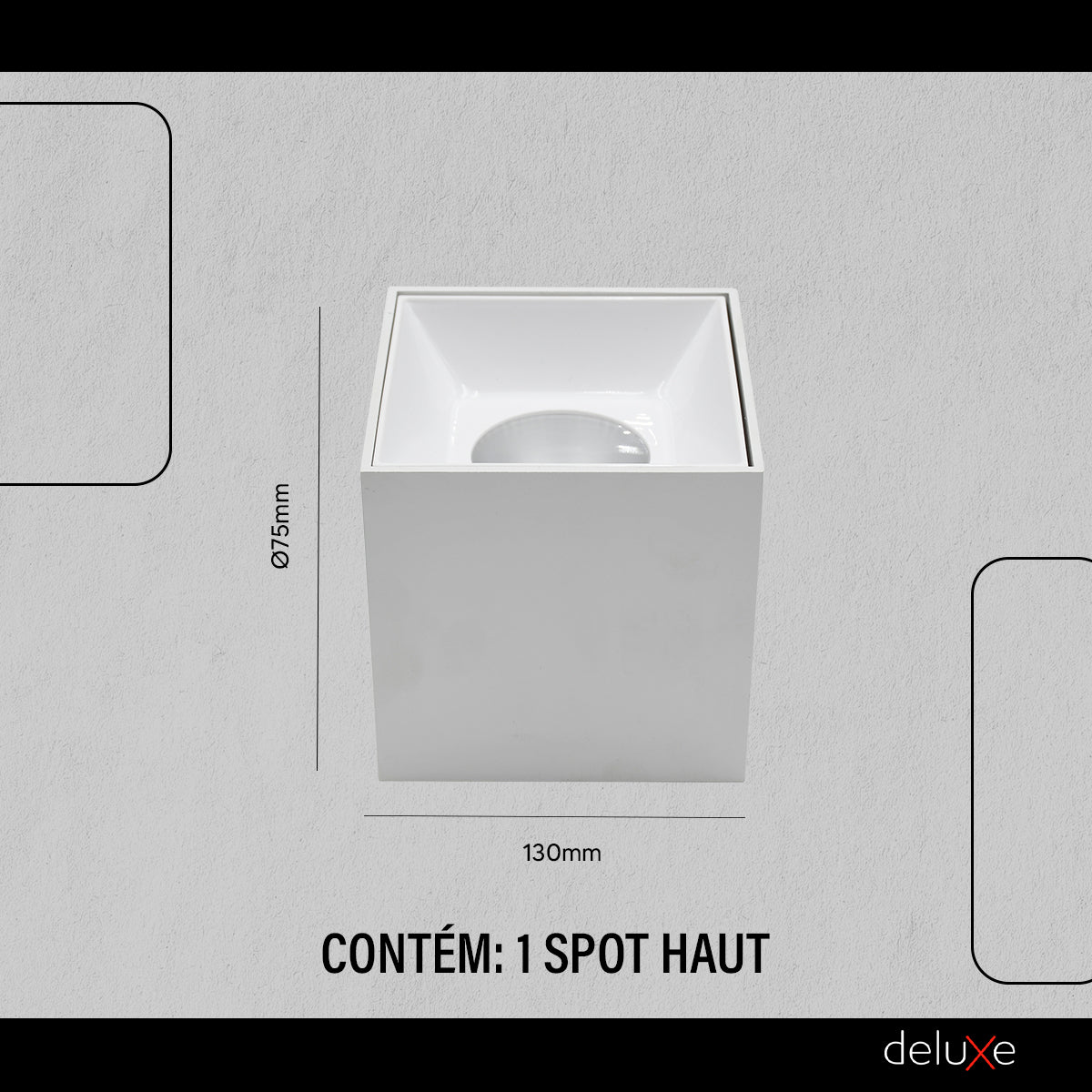 Spot Led Haut Quadrado 20w 6500k Branco Frio Bivolt Quadrado Branco Avant