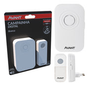 Campainha Digital Sem Fio Tomada Bivolt IP20 Branco Avant