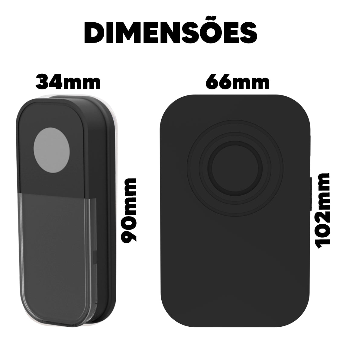 Campainha Digital Sem Fio Tomada Bivolt IP20 Preto Avant