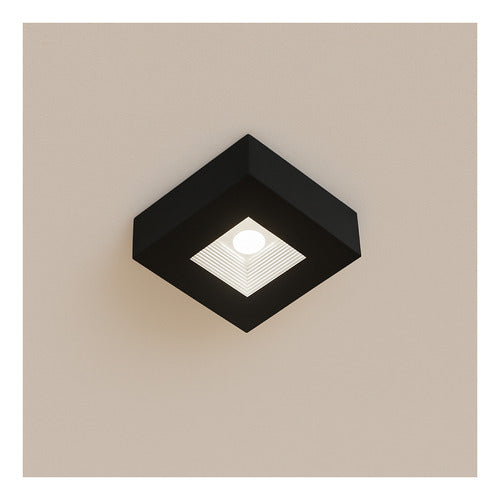 Spot Led Authentic Quadrado 5w 4000k Branco Neutro IP20 BIvolt Preto Avant