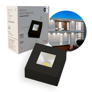 Spot Led Authentic Quadrado 5w 6500k Branco Frio IP20 BIvolt Preto Avant