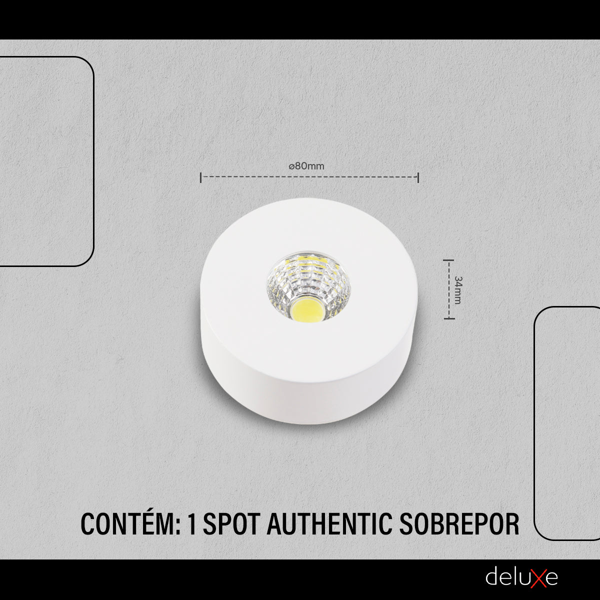 Spot Led Authentic Redondo 5w 4000k Branco Neutro IP20 BIvolt Branco Avant