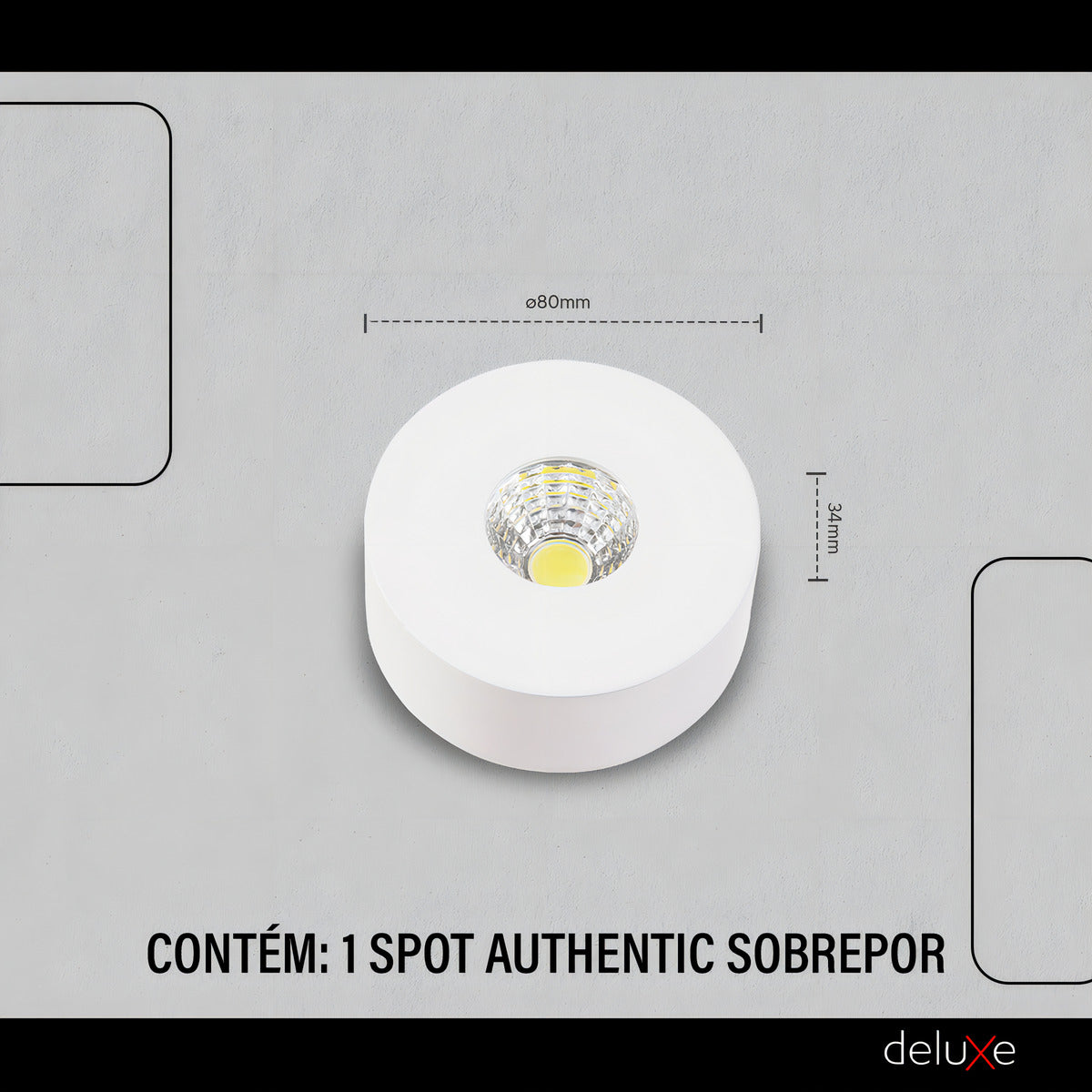 Spot Led Authentic Redondo 5w 4000k Branco Neutro IP20 BIvolt Branco Avant