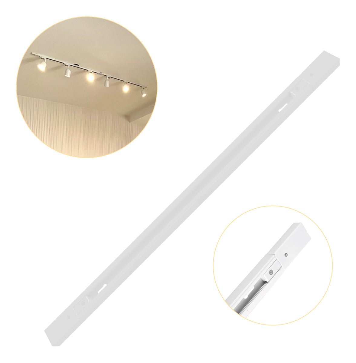 Trilho Eletrificado Authentic 2 Metros IP20 Bivolt Branco Avant