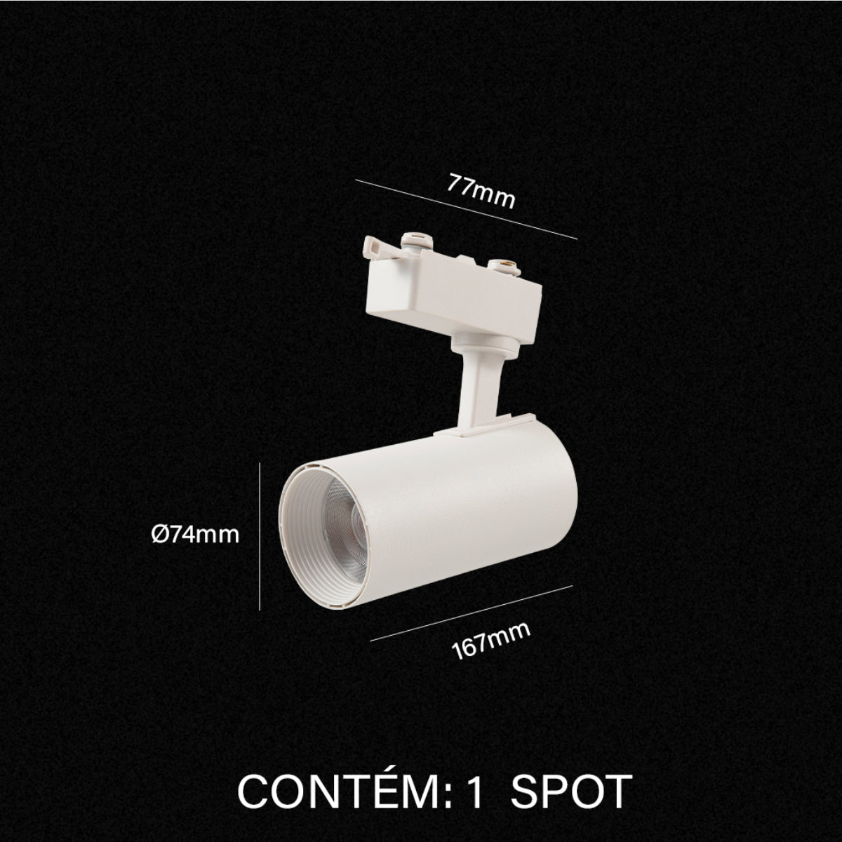 Spot Led Para Trilho Authentic T1 20w 6500k Branco Frio 110v/220v Bivolt Branco Cod: 251841371 Avant 127/220v