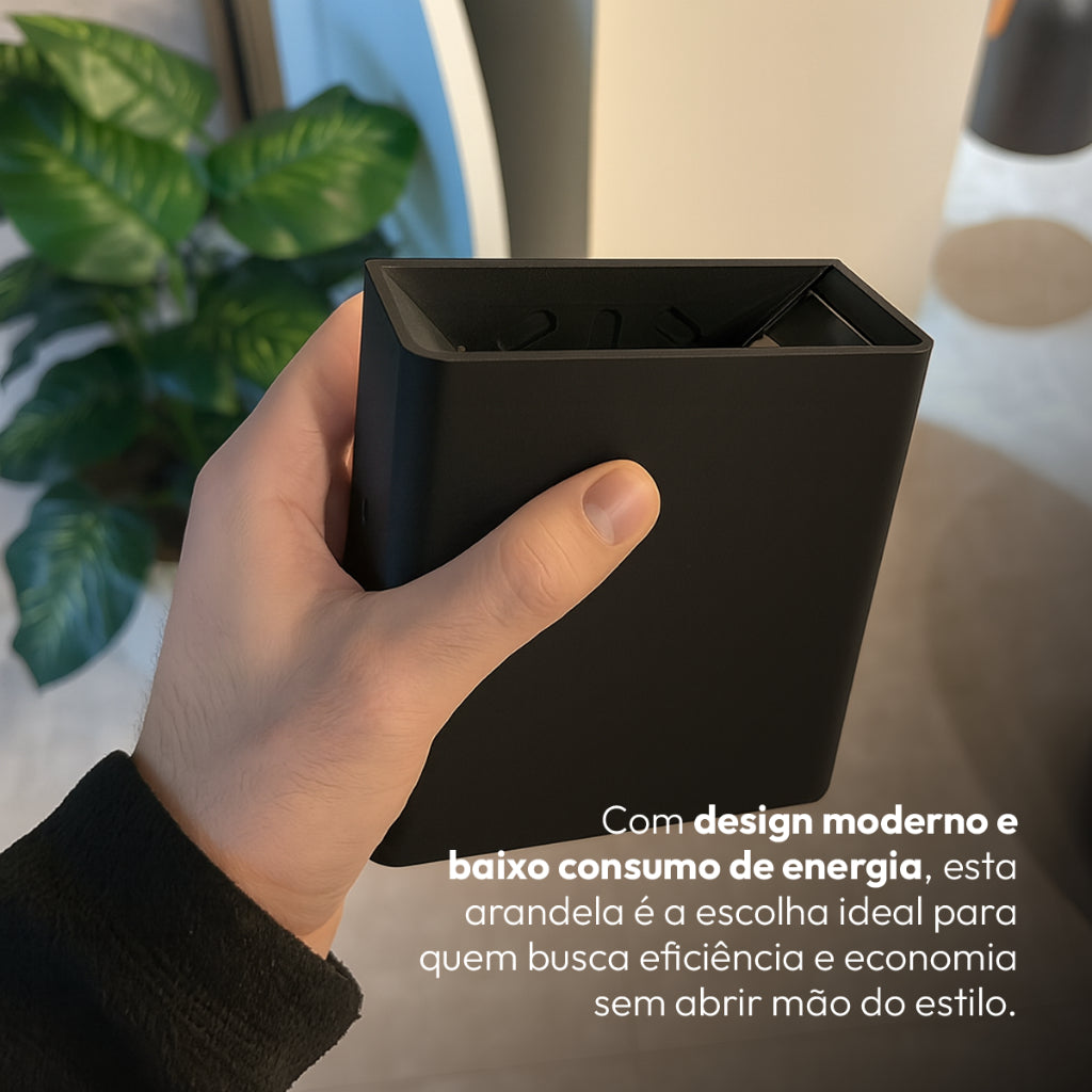 Arandela Led Versati Duplo Facho 4W 3000k Branco Quente Bivolt IP65 Preto Avant