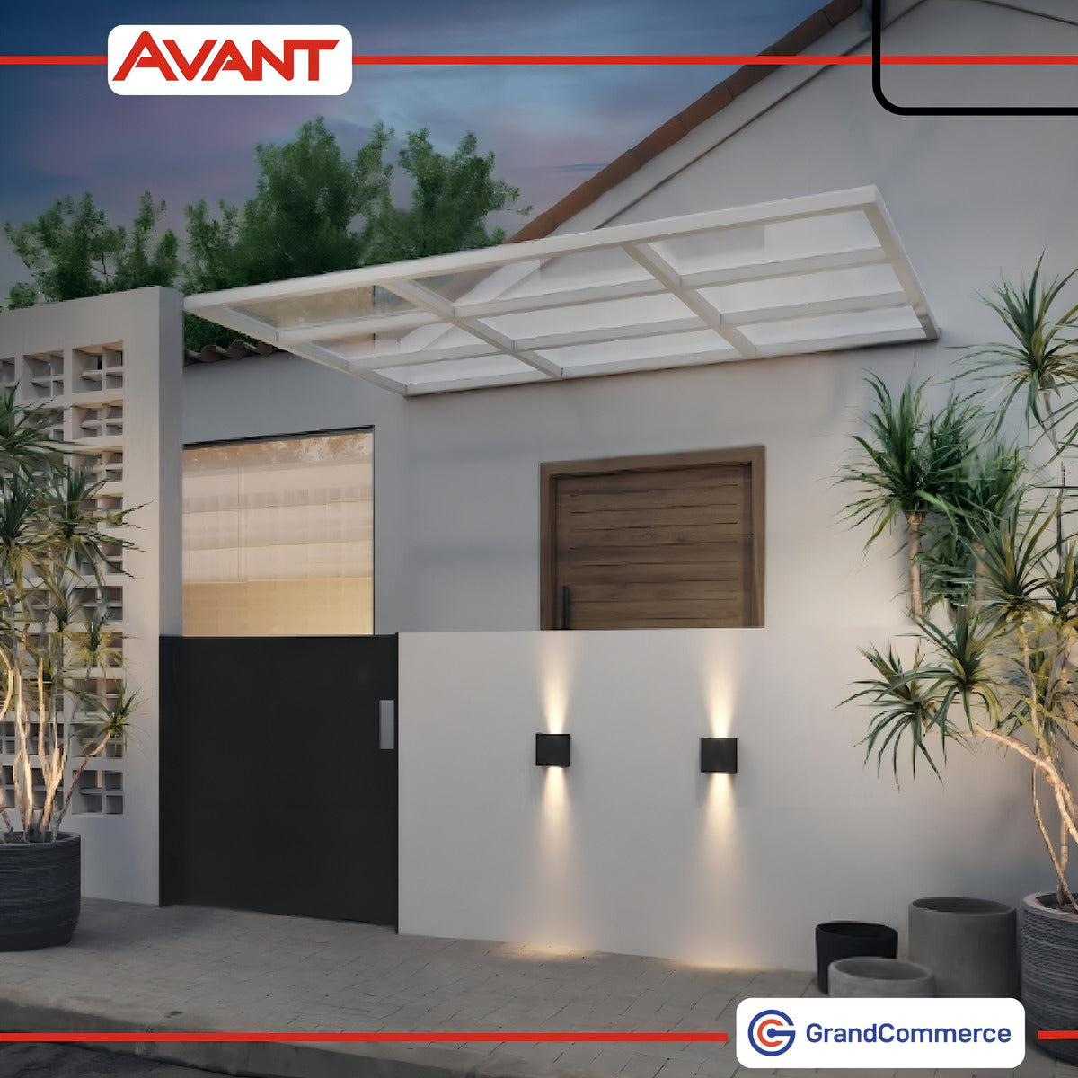 Arandela Led Versati Duplo Facho 4W 3000k Branco Quente Bivolt IP65 Café Avant