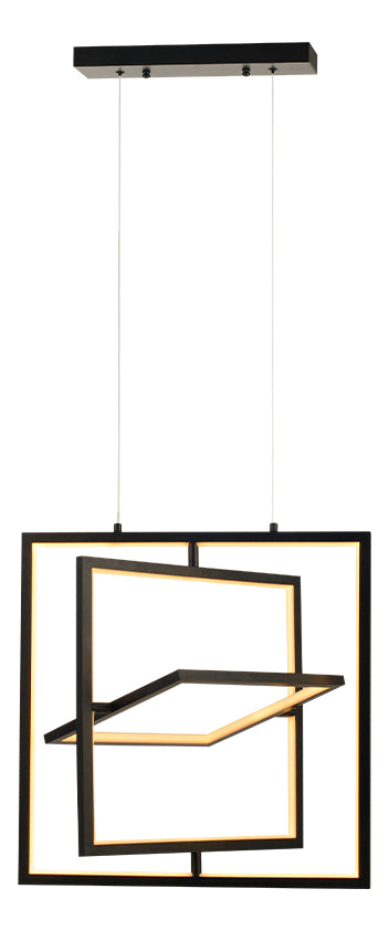 Luminaria Pendente Led Occhio 36w 2700k Preto Deluxe