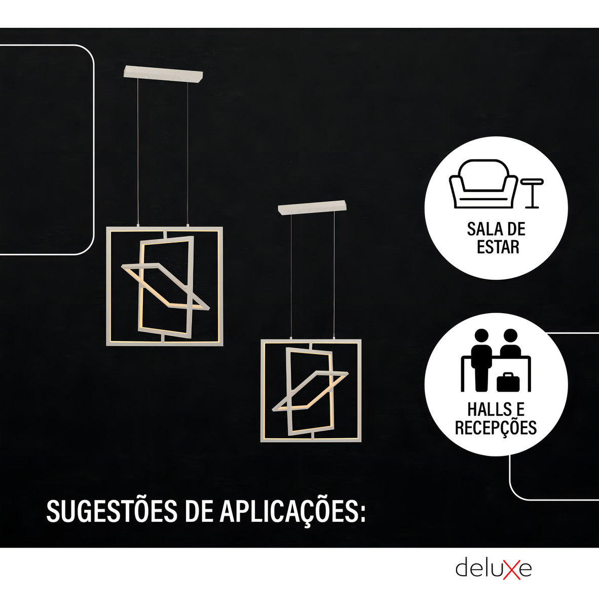 Luminaria Pendente Led Occhio 36w 2700k Branco Deluxe