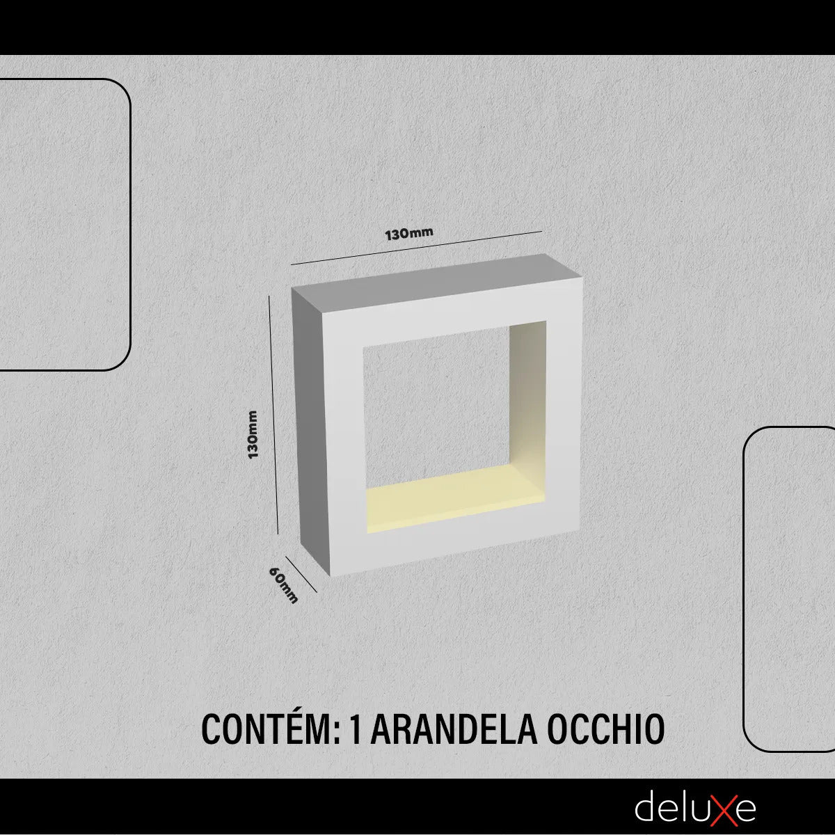 Arandela Led Interna Occhio 7w 2700k Bivolt Branco Deluxe