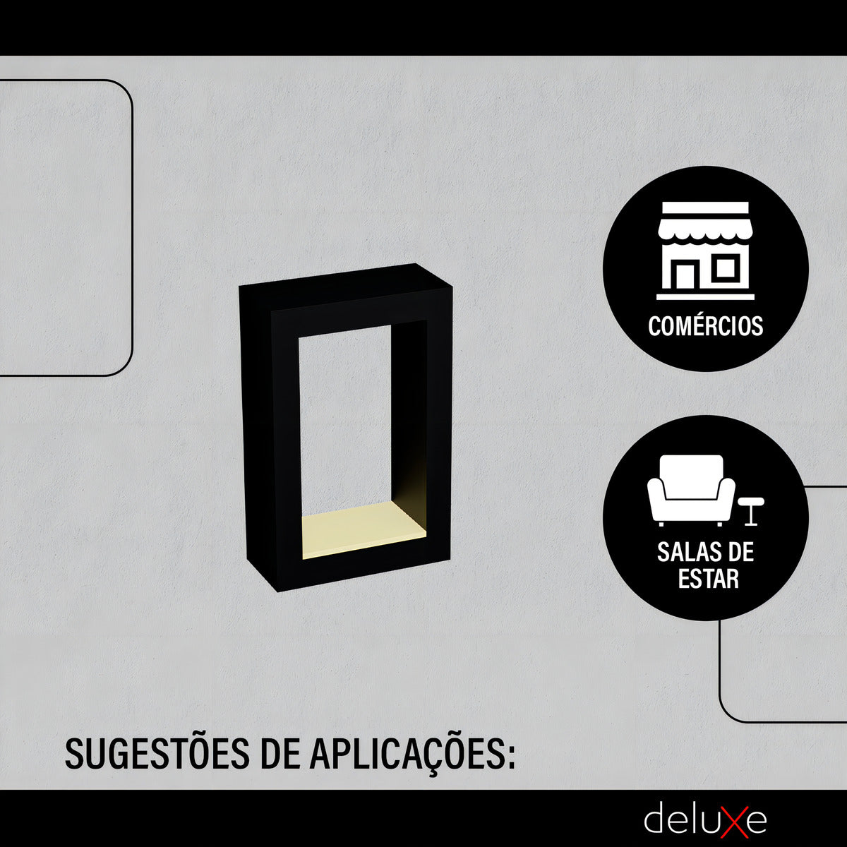 Arandela Interna Parede Occhio De Led 12w 2700k Preto Avant Luz Branco Quente 127/220v