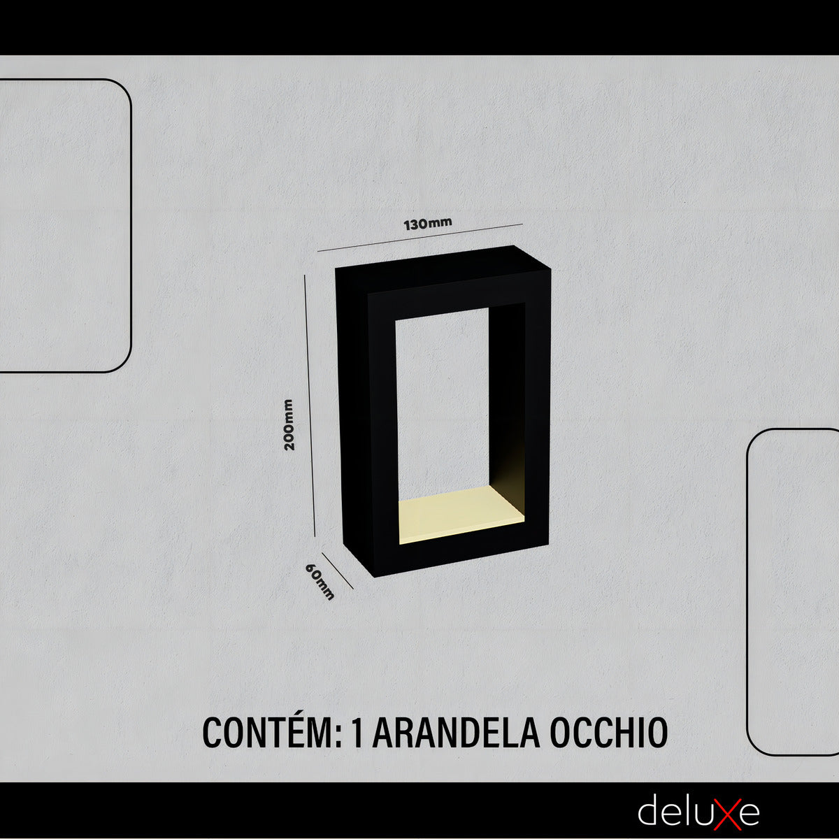 Arandela Interna Parede Occhio De Led 12w 2700k Preto Avant Luz Branco Quente 127/220v