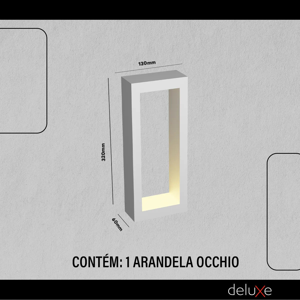 Arandela Led Interna Occhio 17w 2700k Bivolt Branco Deluxe