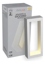Arandela Led Interna Occhio 17w 2700k Bivolt Branco Deluxe