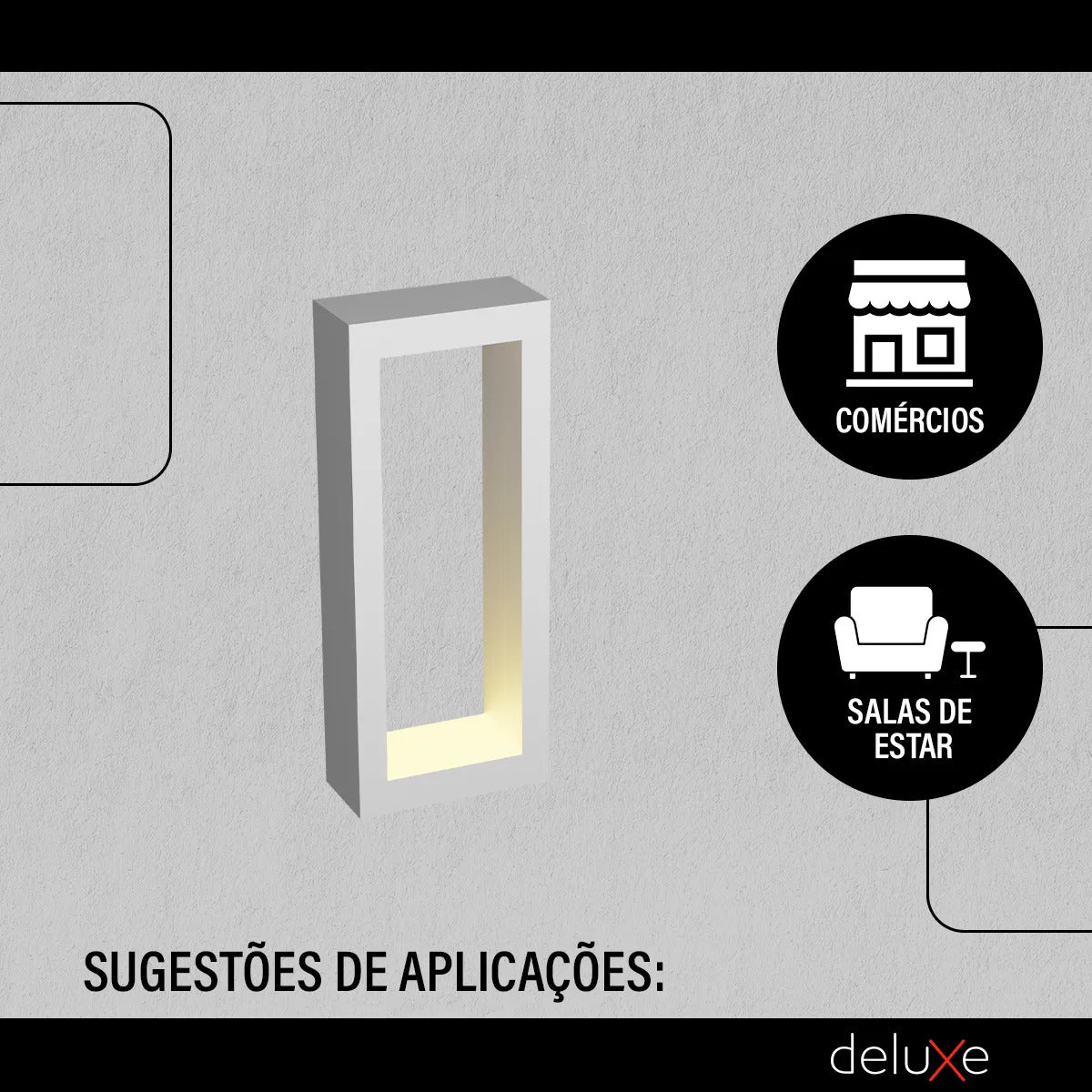 Arandela Led Interna Occhio 17w 2700k Bivolt Branco Deluxe
