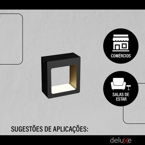Arandela Led Externa Occhio 7w 2700k Bivolt Preto Deluxe