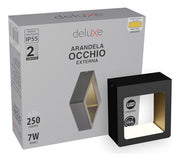 Arandela Led Externa Occhio 7w 2700k Bivolt Preto Deluxe