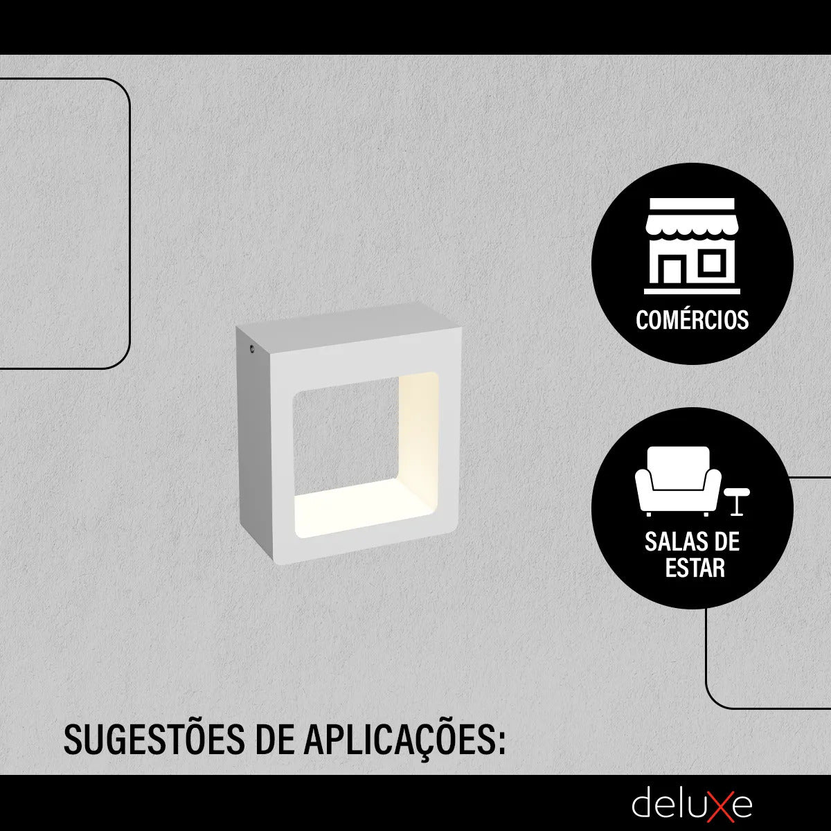Arandela Led Externa Occhio 7w 2700k Bivolt Branco Deluxe