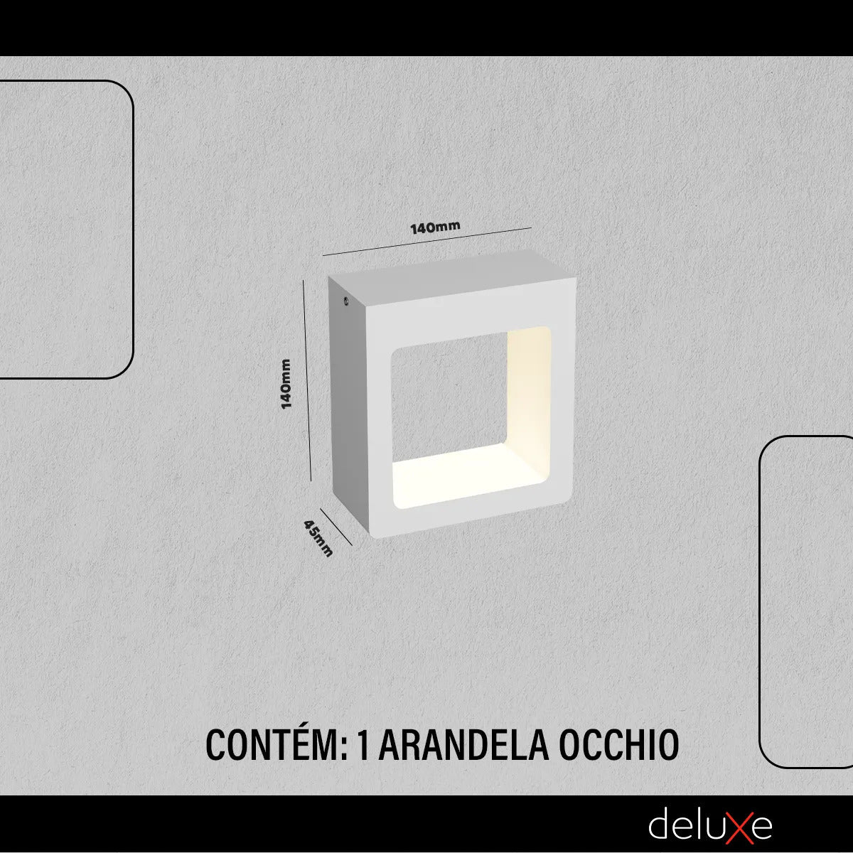 Arandela Led Externa Occhio 7w 2700k Bivolt Branco Deluxe